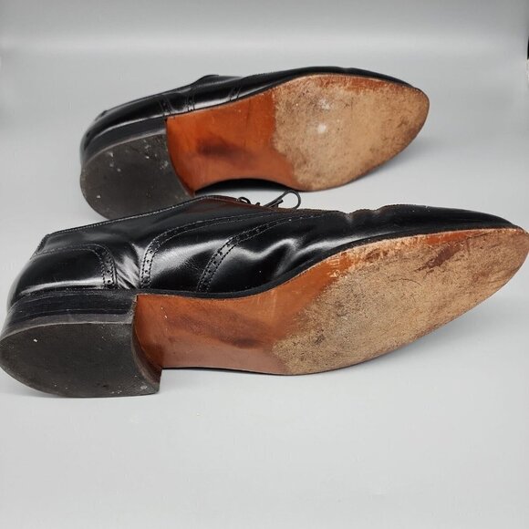 VTG Hanover Sheppard Signature Wingtip Black Leather Shoes Men’s 9.5 USA 5712 main image 6